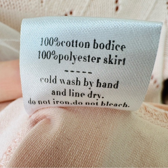 Raised By Water Baby Pink Pointelle Knit Sweater Tulle TUTU Dress H - Picture 7 of 7